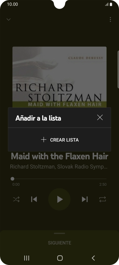 Pulsa CREAR LISTA.