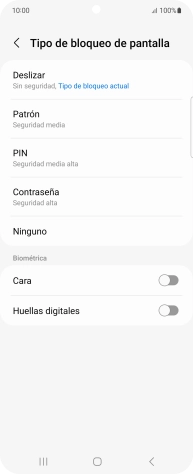 Pulsa Huellas digitales.