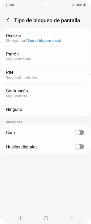 Pulsa Huellas digitales.
