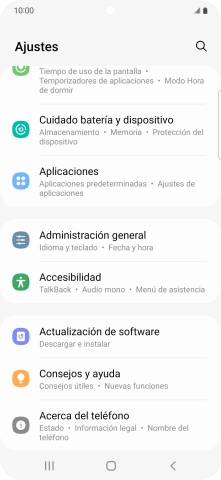 Pulsa Administración general.