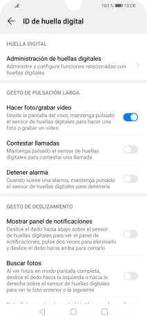 Pulsa Administración de huellas digitales.