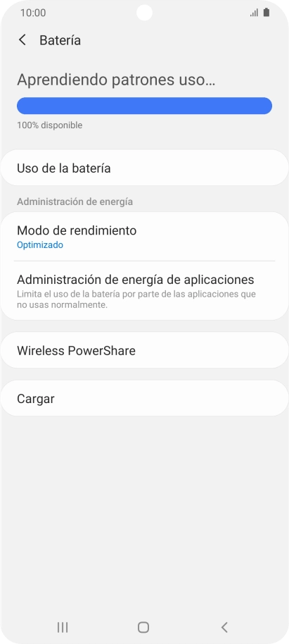 Pulsa Modo de rendimiento.