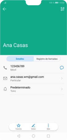 Pulsa el número de teléfono.
