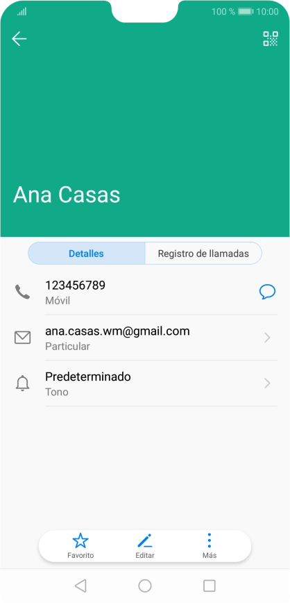 Pulsa el número de teléfono.
