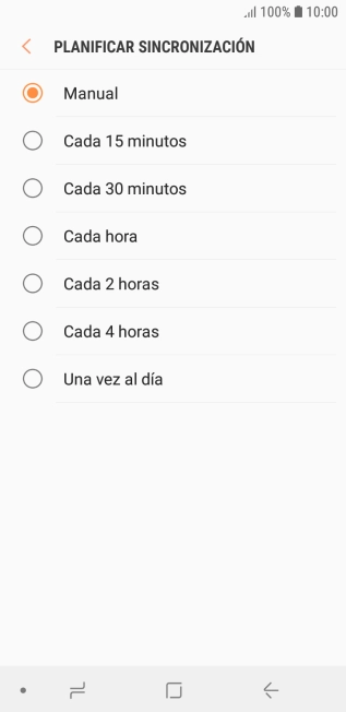 Pulsa el ajuste deseado.