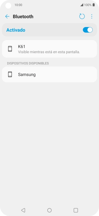 Pulsa el dispositivo Bluetooth deseado y sigue las indicaciones de la pantalla para vincular el dispositivo al teléfono.