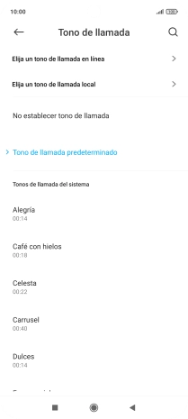 Pulsa Elija un tono de llamada local.