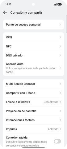 Pulsa Punto de acceso personal.