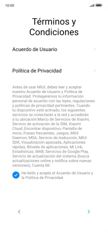 Pulsa la flecha hacia la derecha.