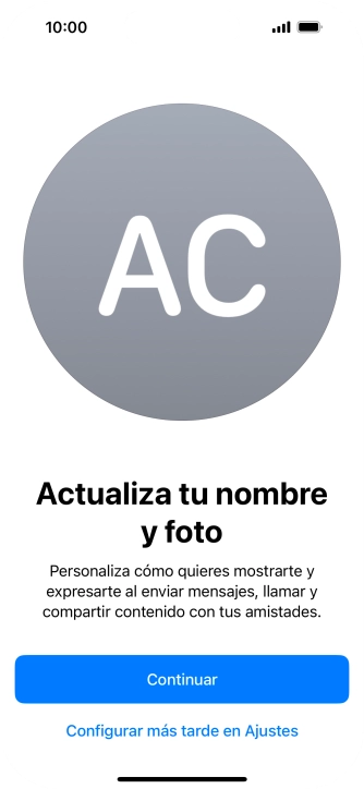 Pulsa Continuar.