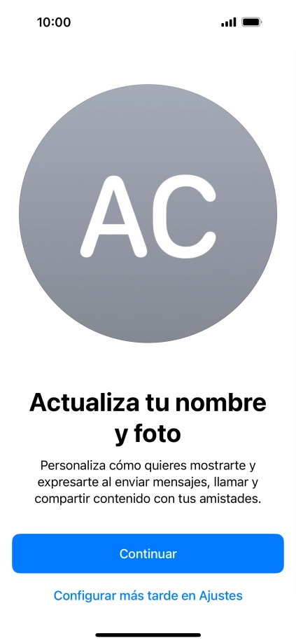 Pulsa Continuar.