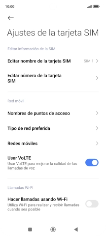 Pulsa Nombres de puntos de acceso.