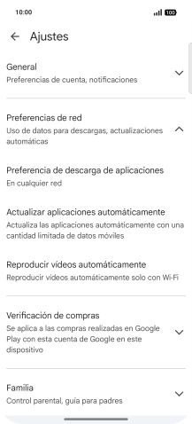 Pulsa Actualizar aplicaciones automáticamente.