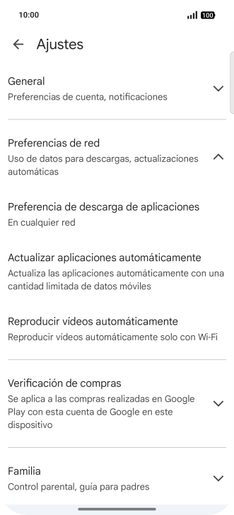 Pulsa Actualizar aplicaciones automáticamente.