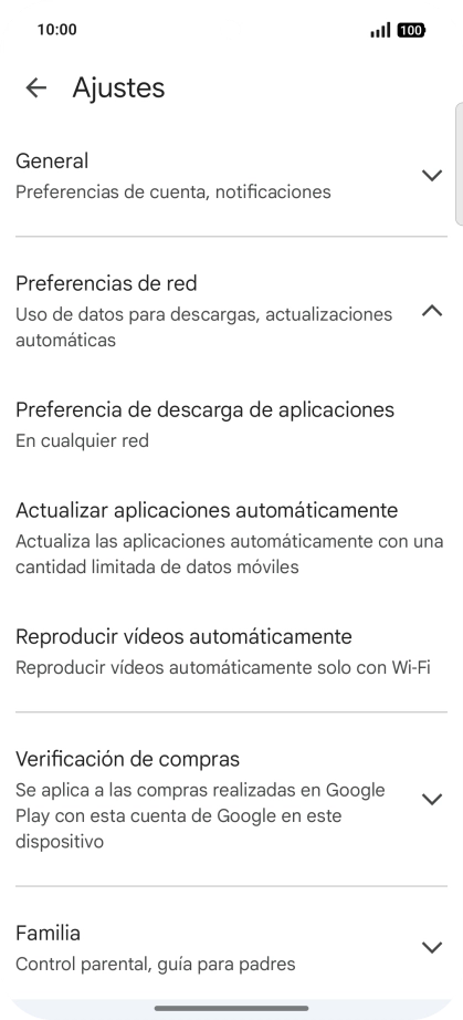 Pulsa Actualizar aplicaciones automáticamente.