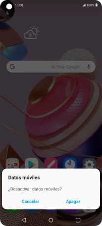 Si desactivas la función, pulsa Apagar.