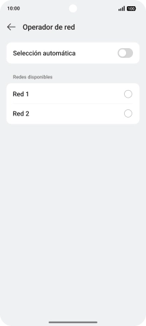 Pulsa la red deseada.