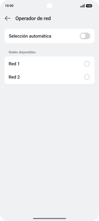 Pulsa la red deseada.