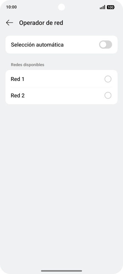 Pulsa la red deseada.
