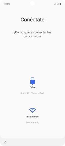 Pulsa el modo de transferencia deseado y sigue las instrucciones de la pantalla para transferir el contenido.