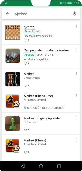 Pulsa la app deseada.