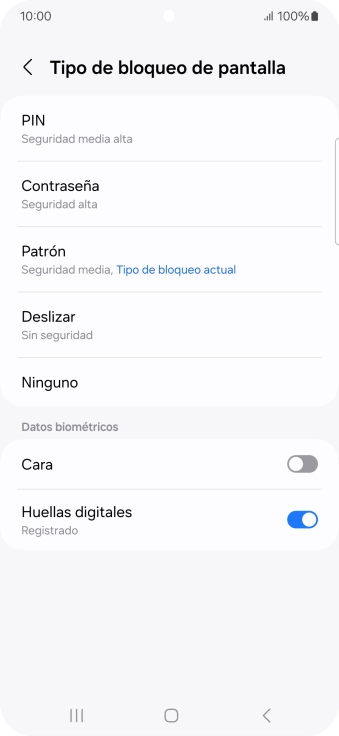 Pulsa Ninguno.