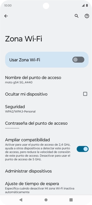 Pulsa Nombre del punto de acceso.