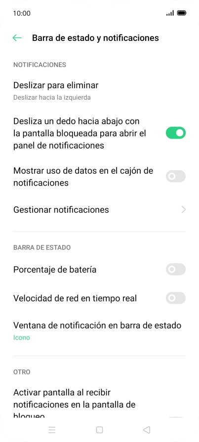 Pulsa Gestionar notificaciones.