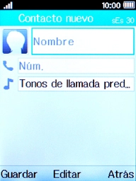 Elige Nombre e introduce el nombre deseado.
