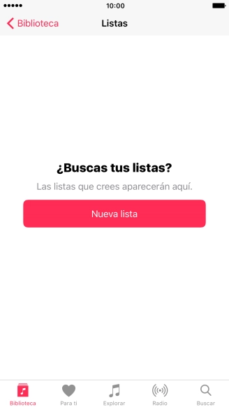 Pulsa Nueva lista.
