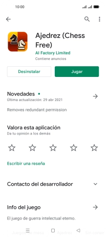 Pulsa Desinstalar.