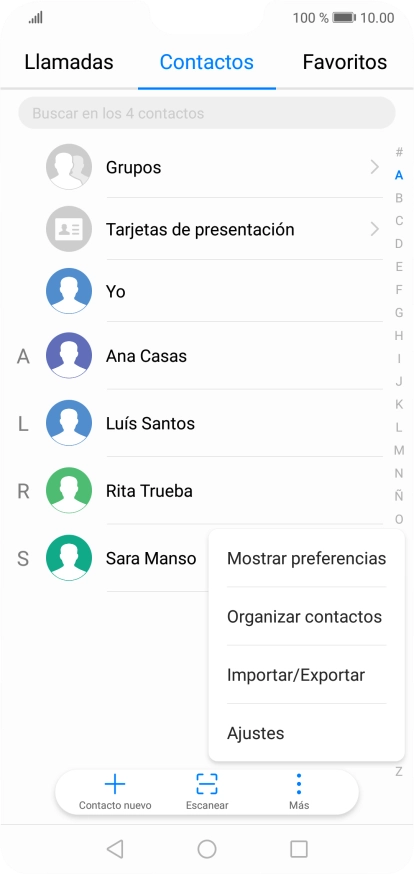 Pulsa Importar/Exportar.