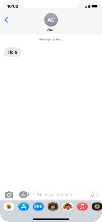 Desliza el dedo hacia arriba desde la parte inferior de la pantalla para terminar y volver a la pantalla de inicio.