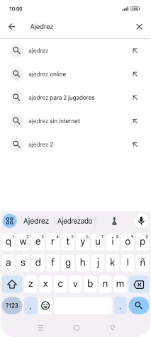 Introduce el nombre del tema o de la app y pulsa el icono de búsqueda.