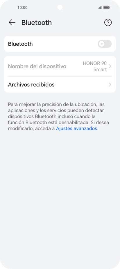 Pulsa el indicador junto a 