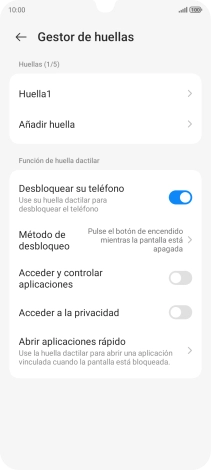 Pulsa los ajustes deseados.