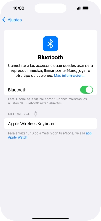 Pulsa el dispositivo Bluetooth deseado y sigue las indicaciones de la pantalla para vincular el dispositivo al teléfono.