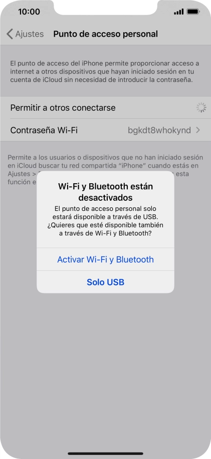 Si el wifi está desactivado, pulsa Activar Wi-Fi y Bluetooth.