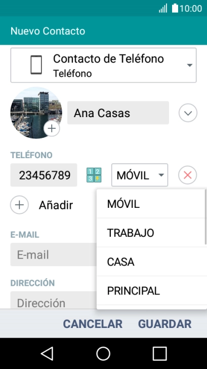 Pulsa el tipo de número deseado.