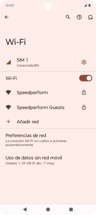 Pulsa la red wifi deseada.