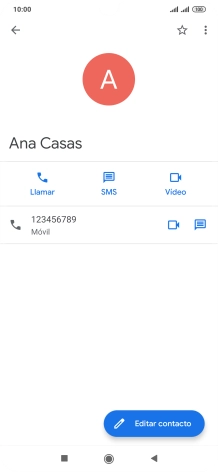 Pulsa el número de teléfono.