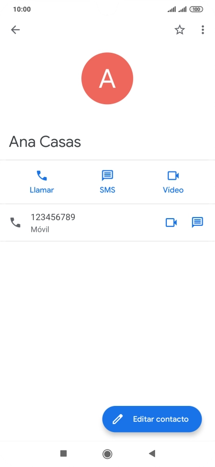 Pulsa el número de teléfono.