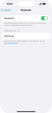 Pulsa el dispositivo Bluetooth deseado y sigue las indicaciones de la pantalla para vincular el dispositivo al teléfono.