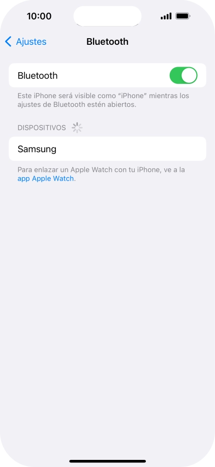 Pulsa el dispositivo Bluetooth deseado y sigue las indicaciones de la pantalla para vincular el dispositivo al teléfono.