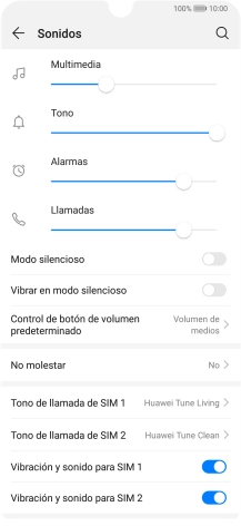 Pulsa Tono de llamada de SIM.