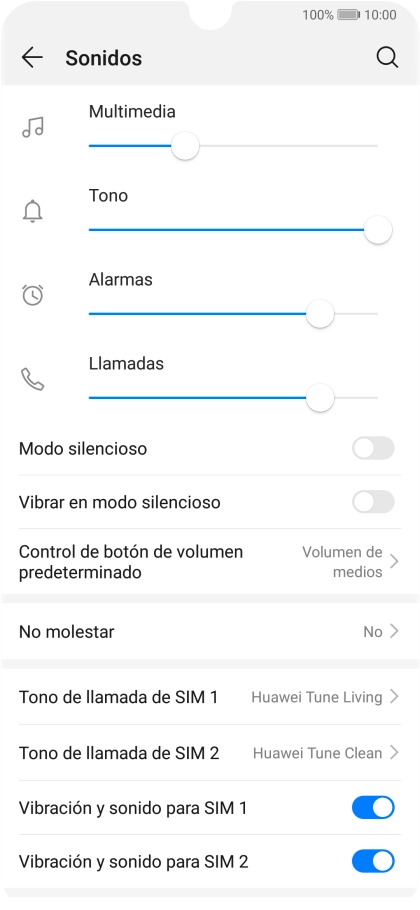 Pulsa Tono de llamada de SIM.