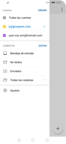 Pulsa la cuenta de correo electrónico deseada.