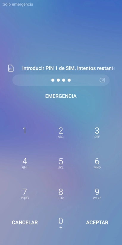 Si lo solicita el teléfono, introduce el código PIN y pulsa ACEPTAR.