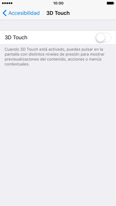 Pulsa el indicador para activar la función.