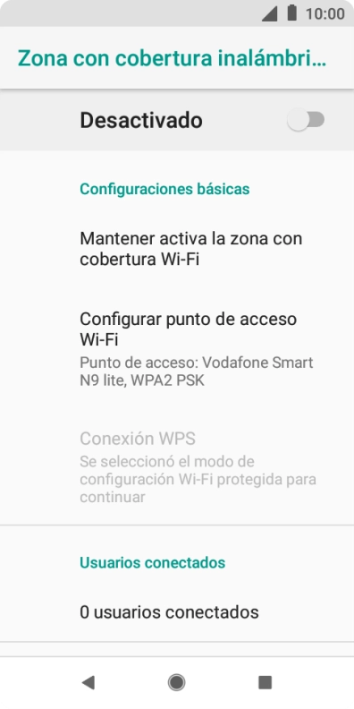 Pulsa Configurar punto de acceso Wi-Fi.